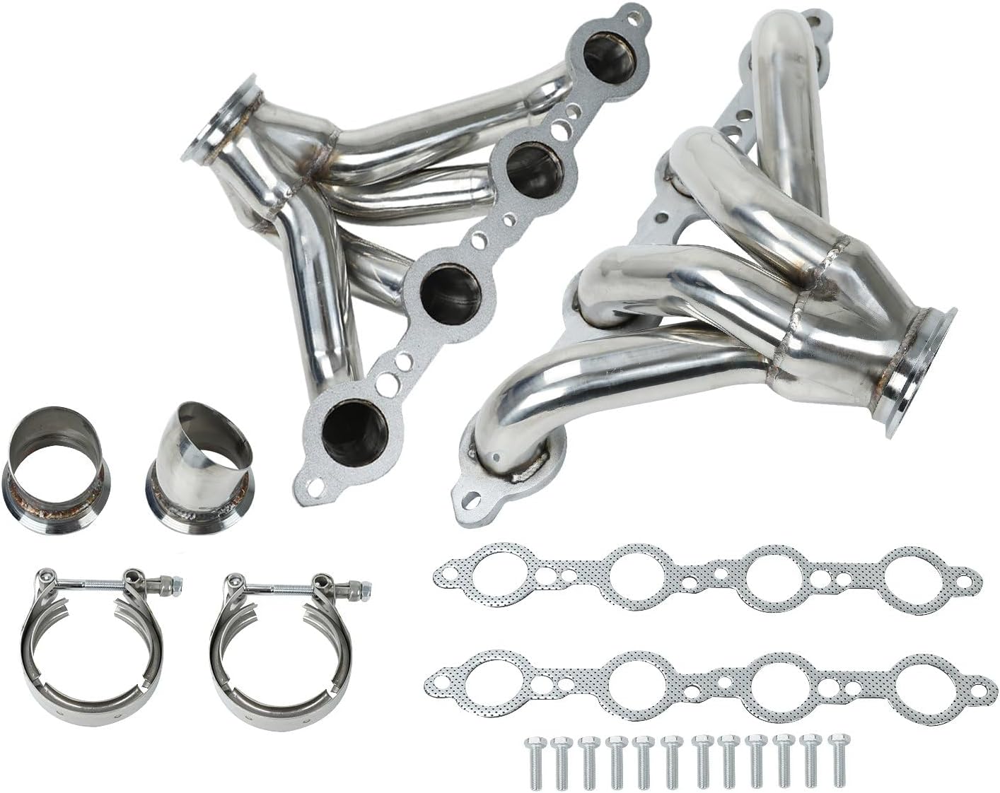 Exhaust Headers For Chevy LS LS1 LS2 LS3 LS6 4.8L 5.3L 5.7L & 1923-1954 Chevy Cars & Trucks & 1958-1964 Impala & Biscayne，1950-1964 Bel Air，1953-1967 Corvette，1955-1961 Nomad Exhaust Manifold