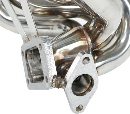 Stainless Steel Performance Exhaust Header Manifold For 1979-1986 Ford Mustang 2.3L Turbocharged & 1984-1986 Ford Mustang SVO 2.3L & 1983-1988 Ford Thunderbird Turbo Coupe 2.3L ，XR4Ti