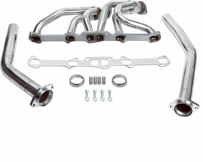 Exhaust Headers kit For FORD & MERCURY L6 144/170/200/250 2.4L, 2.8L 3.3L，Bronco/Econoline/Fairmont/Falcon/Granada/LTD/Ranchero/Thunderbird & Capri/Comet/Cougar/Marquis/Zephyr Stainless Steel