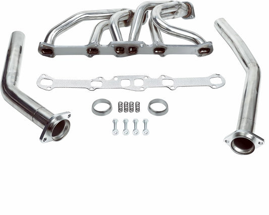 Exhaust Headers kit For FORD & MERCURY L6 144/170/200/250 2.4L, 2.8L 3.3L，Bronco/Econoline/Fairmont/Falcon/Granada/LTD/Ranchero/Thunderbird & Capri/Comet/Cougar/Marquis/Zephyr Stainless Steel