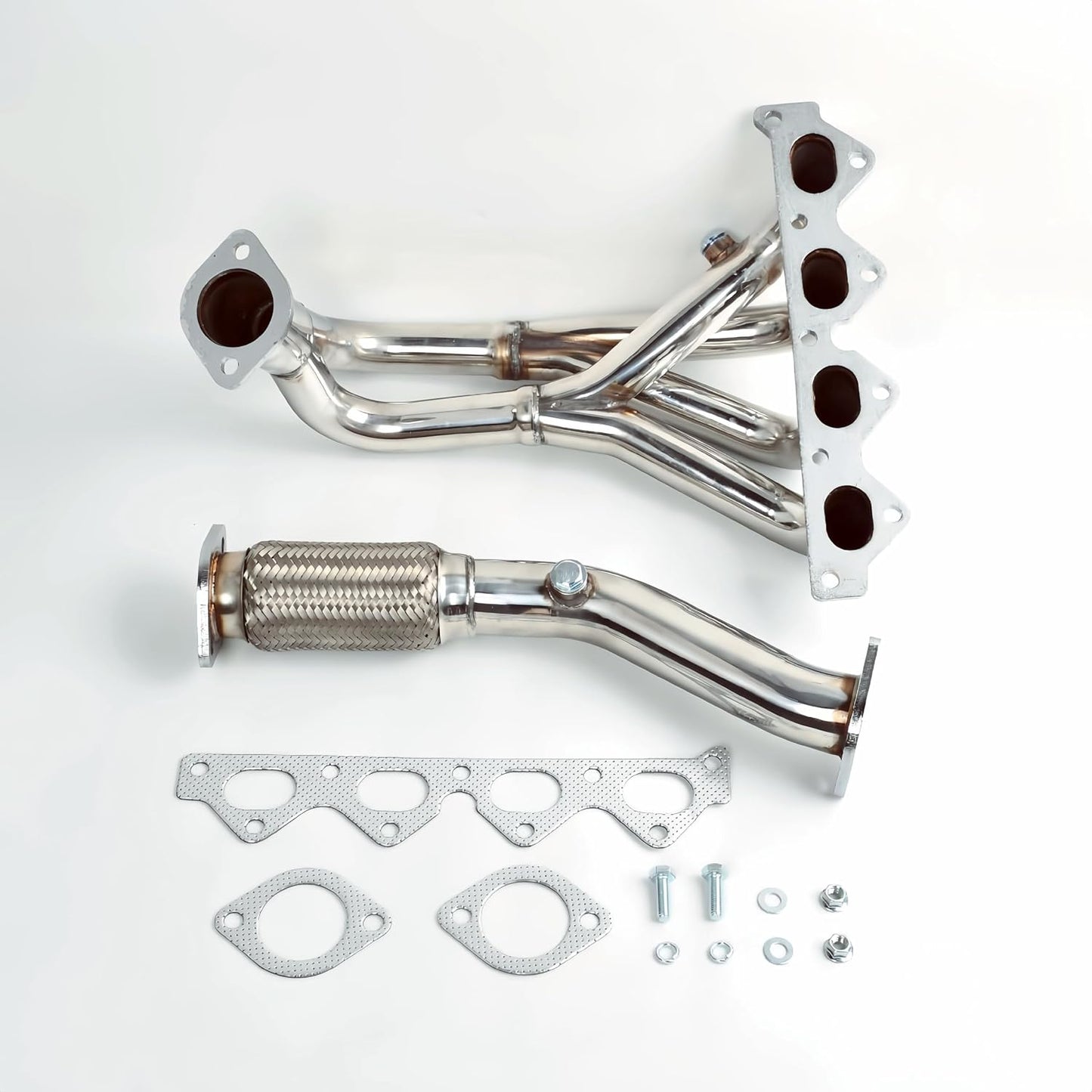 Exhaust Headers kit For 1995-2000 Hyundai Elantra & 1997-2001 Hyundai Tiburon 2.0L，1995 1996 1997 1998 1999 2000 2001 Hyundai Elantra & Tiburon Exhaust Manifold Headers Stainless Steel