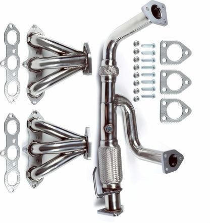 Exhaust Header kit for 1998-2003 Honda Accord 3.0L & Acura CL TL 3.2L，1998 1999 2000 2001 2002 2003 Honda Accord & Acura CL/TL Exhaust Header Manifolds Stainless Steel