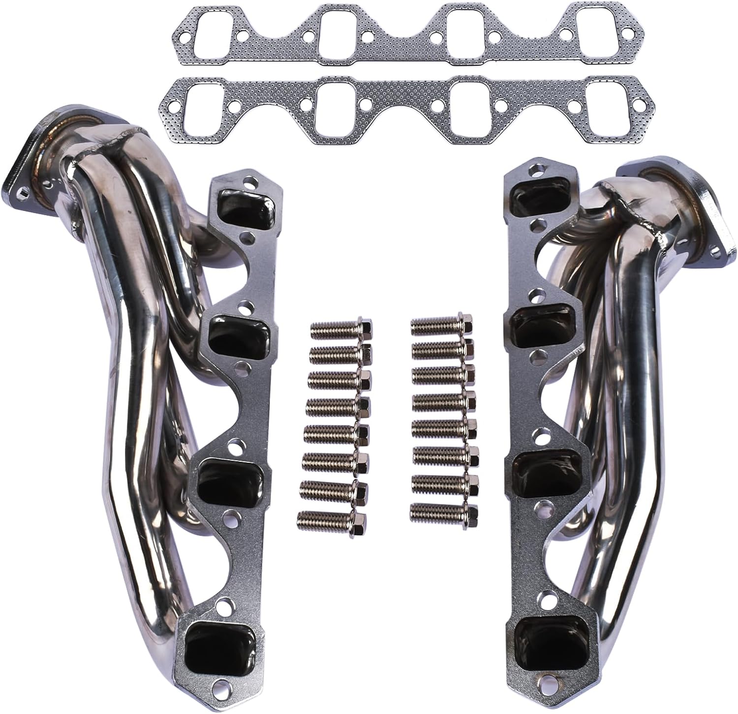 Stainless Steel Performance Shorty Exhaust Header Manifold For Ford Mustang 5.0L V8 GT/LX/SVT 1979 1980 1981 1982 1983 1984 1985 1986 1987 1988 1989 1990 1991 1992 1993