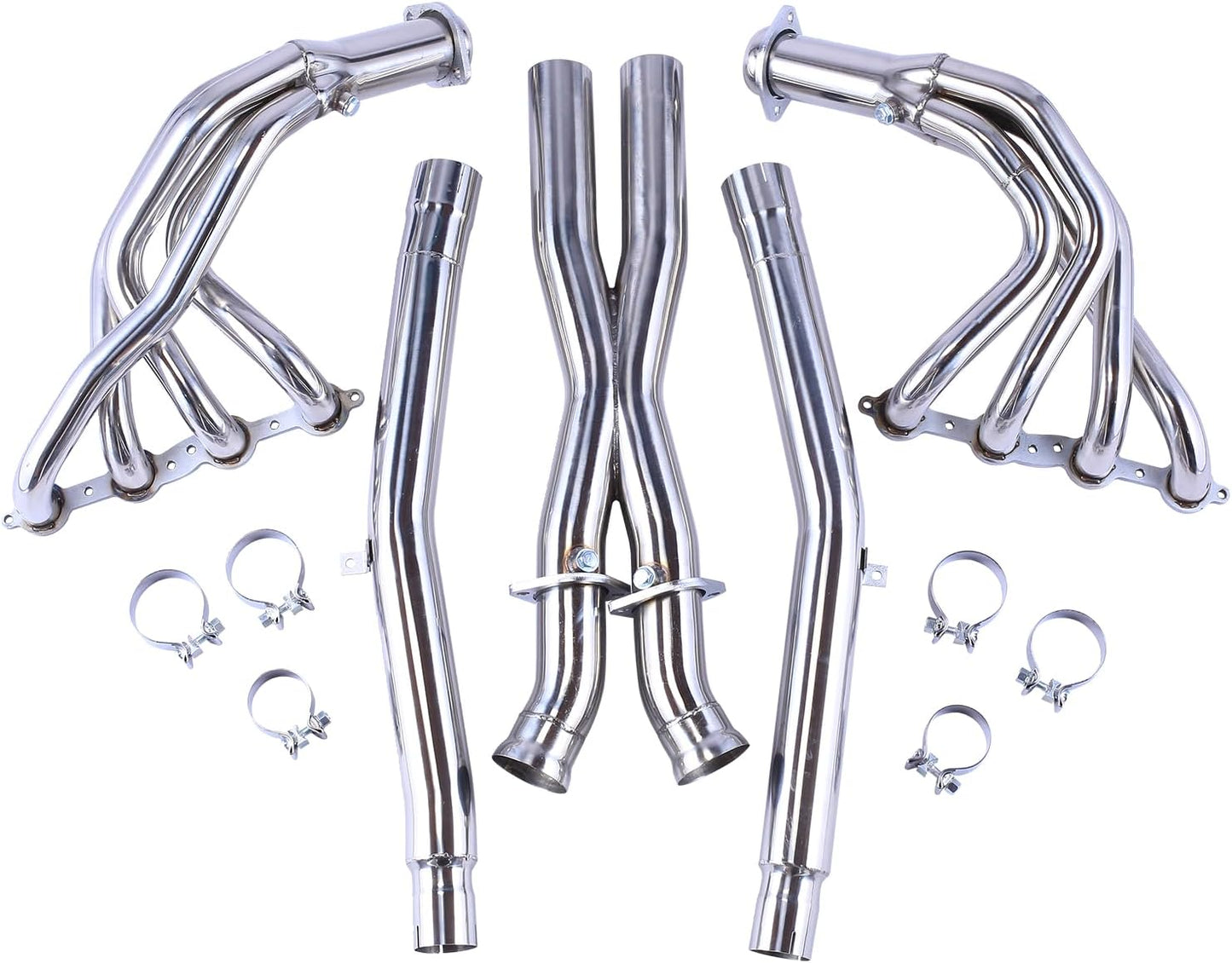 Exhaust Manifold Header For 2005-2013 Chevy Corvette C6 LS2/LS3/Z06，6.0L，6.2L，7.0L V8，2005 2006 2007 2008 2009 2010 2011 2012 2013 Chevy Corvette C6 Exhaust Headers
