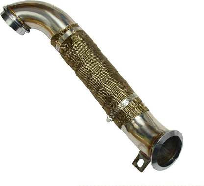 Exhaust Pipe kit For 3" Chevy & GMC DURAMAX DIESEL 6.6L LLY LBZ LMM 2005-2010 Silverado 2500/3500 & Sierra 2500/3500，2005 2006 2007 2008 2009 2010 Chevy Silverado & GMC Sierra Exhaust Header Pipes