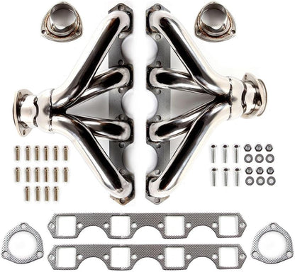 Stainless Steel Exhaust Header Manifold For Cadillac Calais 1968-1976 & Cadillac Commercial Chassis 1968-1974 & Cadillac DeVille 1968-1979 & Cadillac Eldorado 1968-1978 ，7.0L/7.7L/8.2L Big Block