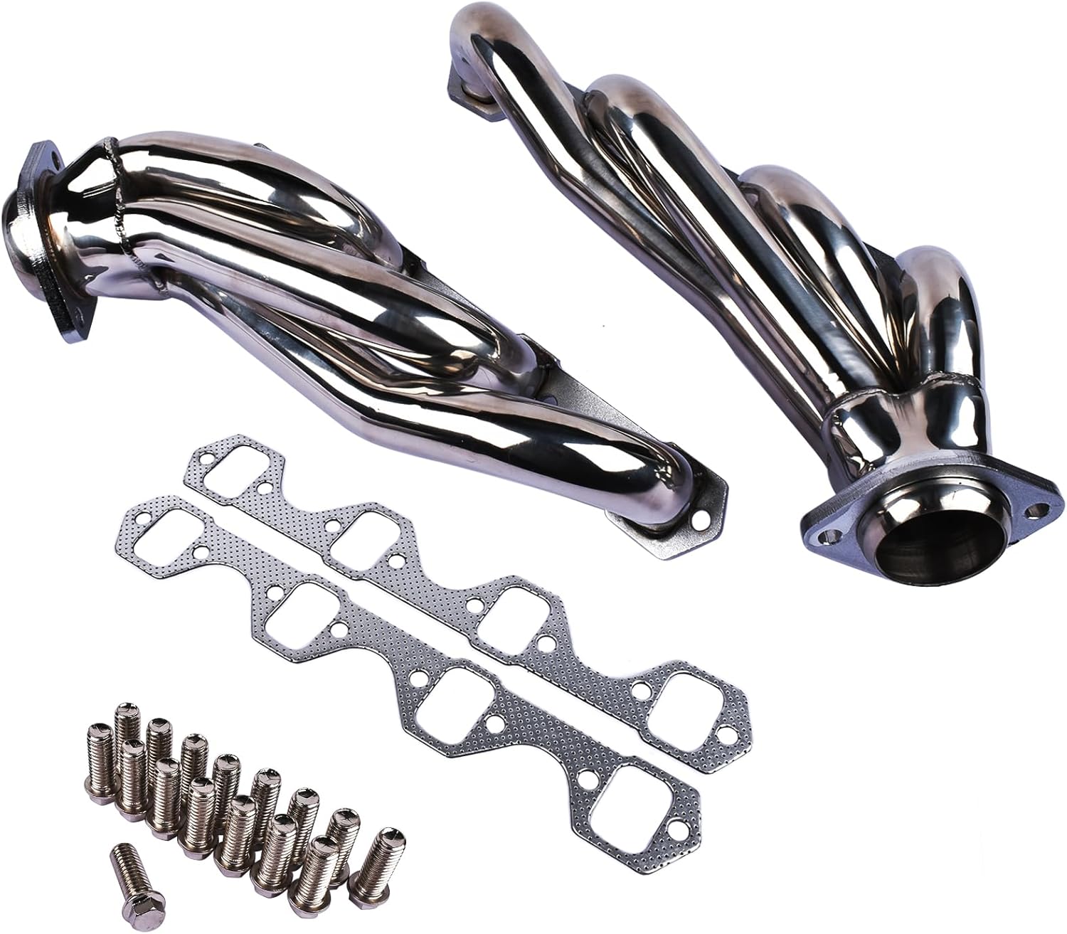 Stainless Steel Performance Shorty Exhaust Header Manifold For Ford Mustang 5.0L V8 GT/LX/SVT 1979 1980 1981 1982 1983 1984 1985 1986 1987 1988 1989 1990 1991 1992 1993
