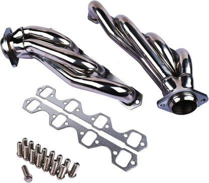 Stainless Steel Performance Shorty Exhaust Header Manifold For Ford Mustang 5.0L V8 GT/LX/SVT 1979 1980 1981 1982 1983 1984 1985 1986 1987 1988 1989 1990 1991 1992 1993