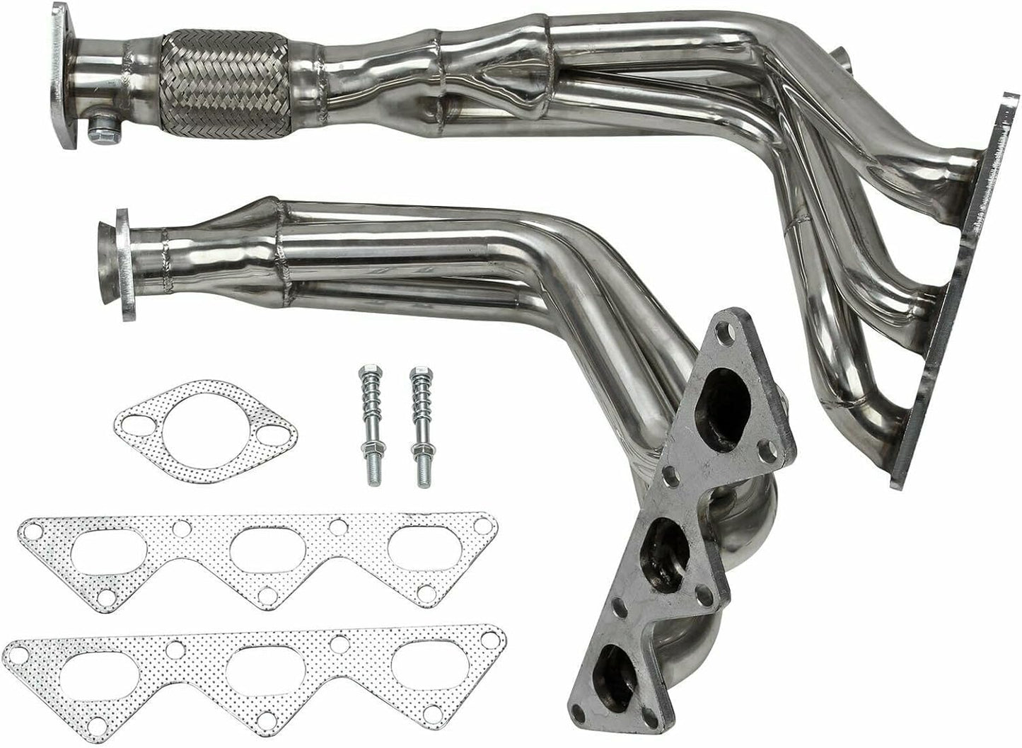 Stainless Steel Performance Exhaust Header Manifold For 1991-1999 Mitsubishi 3000GT V6；For 1991-1996 Dodge Stealth V6；3.0L 6G72 V6；