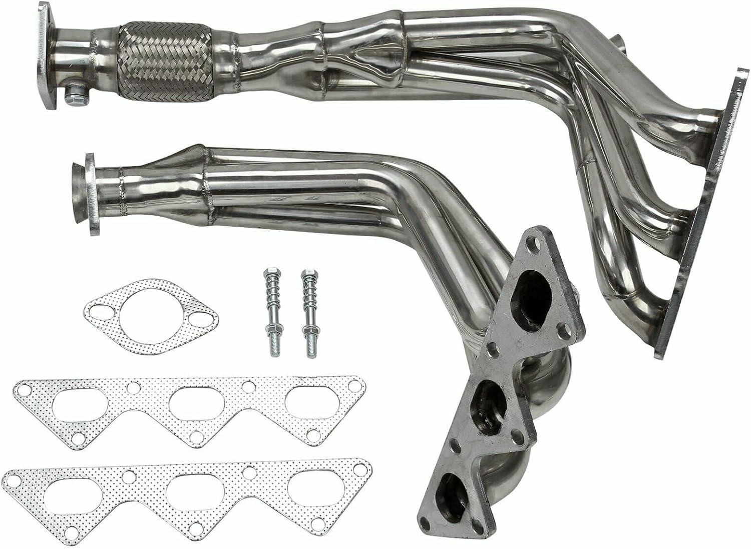 Stainless Steel Performance Exhaust Header Manifold For 1991-1999 Mitsubishi 3000GT V6；For 1991-1996 Dodge Stealth V6；3.0L 6G72 V6；