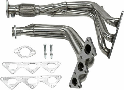 Stainless Steel Performance Exhaust Header Manifold For 1991-1999 Mitsubishi 3000GT V6；For 1991-1996 Dodge Stealth V6；3.0L 6G72 V6；