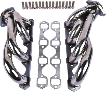 Stainless Steel Performance Shorty Exhaust Header Manifold For Ford Mustang 5.0L V8 GT/LX/SVT 1979 1980 1981 1982 1983 1984 1985 1986 1987 1988 1989 1990 1991 1992 1993
