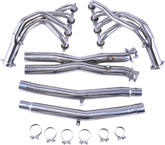 Exhaust Manifold Header For 2005-2013 Chevy Corvette C6 LS2/LS3/Z06，6.0L，6.2L，7.0L V8，2005 2006 2007 2008 2009 2010 2011 2012 2013 Chevy Corvette C6 Exhaust Headers