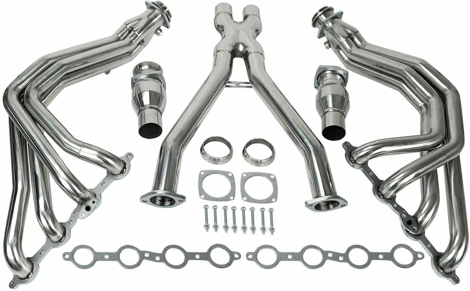 Stainless Steel Performance Exhaust Header Manifold For 1997-2004 Chevy Corvette 5.7L V8 Long Tube 1-7/8"，1997 1998 1999 2000 2001 2002 2003 2004