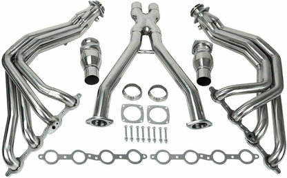 Stainless Steel Performance Exhaust Header Manifold For 1997-2004 Chevy Corvette 5.7L V8 Long Tube 1-7/8"，1997 1998 1999 2000 2001 2002 2003 2004