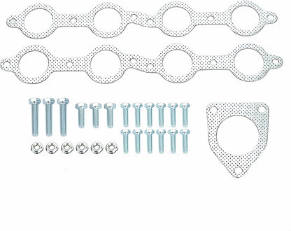 Exhaust Headers kit For for 2002-2016 Chevy Silverado 1500 2500HD 3500HD 4.8L 5.3L，02-16 Chevy Silverado 1500 2500HD 3500HD Exhaust Headers Manifold Stainless Steel