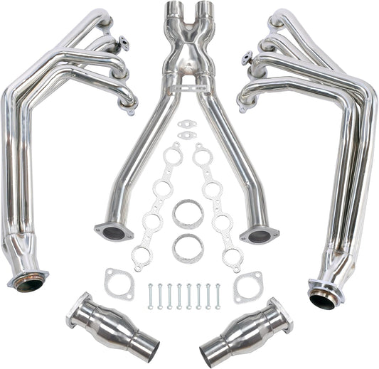 Exhaust Headers kit For Chevy Corvette 1997-2004 5.7 Long Tube 1-7/8",1997 1998 1999 2000 2001 2002 2003 2004 Chevy Corvette Exhaust Headers Manifold Stainless Steel