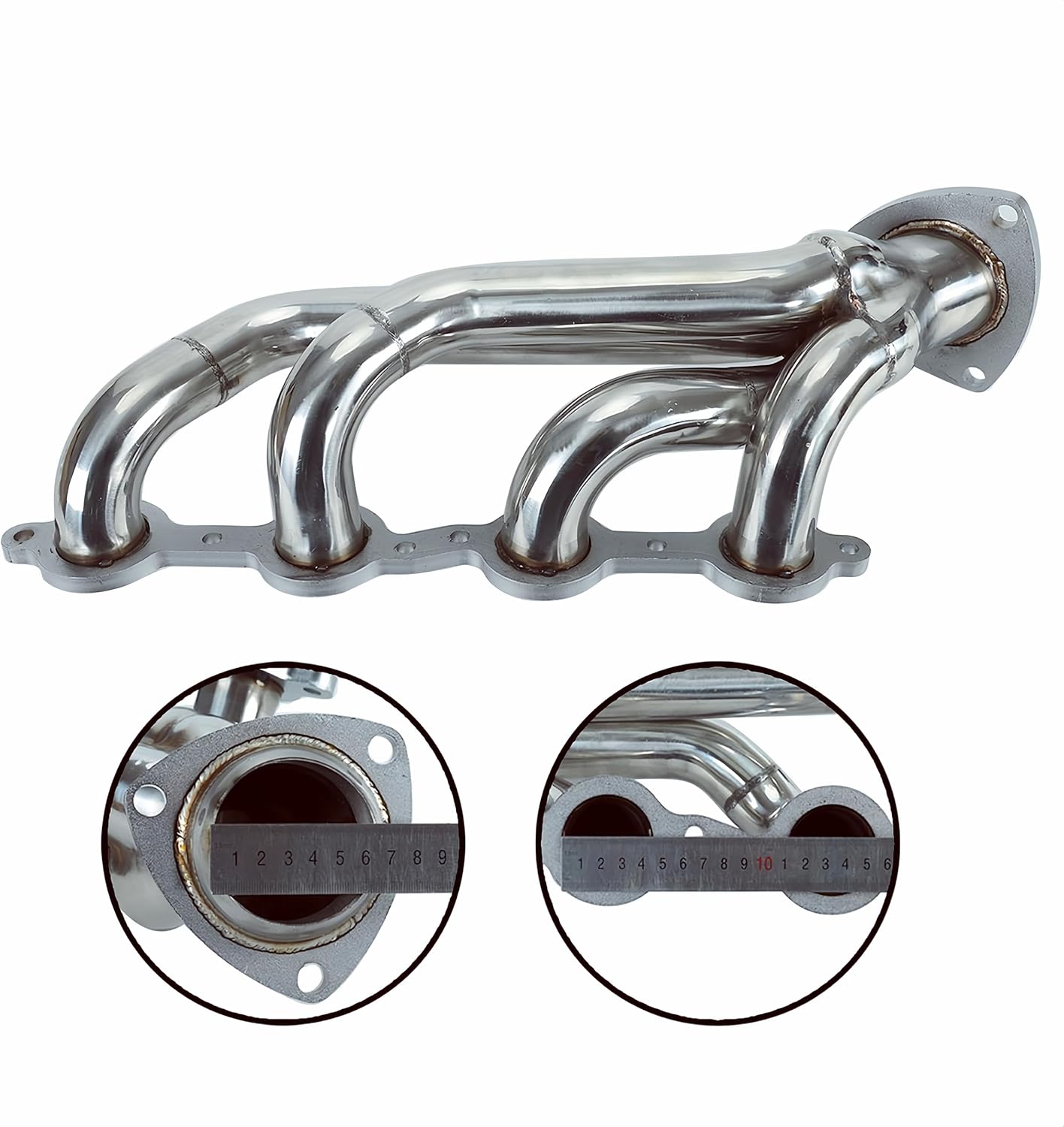 Exhaust Headers kit For for 2002-2016 Chevy Silverado 1500 2500HD 3500HD 4.8L 5.3L，02-16 Chevy Silverado 1500 2500HD 3500HD Exhaust Headers Manifold Stainless Steel