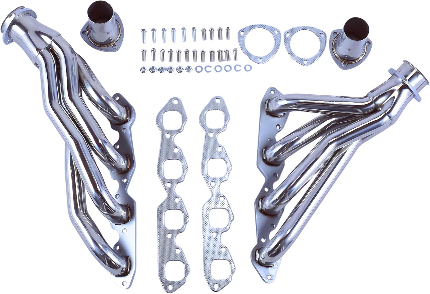 Exhaust Header kit For Chevy GMC V8 396 402 427 454 502 1965-1976，Chevy Camaro/Chevelle/El Camino/Laguna/Caprice/Kingswood/Malibu/Impala/Bel Air/Biscayne/Brockwood/Townsman Exhaust Header Kit