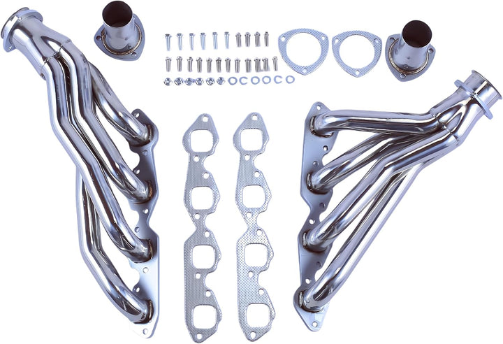 Exhaust Header kit For Chevy GMC V8 396 402 427 454 502 1965-1976，Chevy Camaro/Chevelle/El Camino/Laguna/Caprice/Kingswood/Malibu/Impala/Bel Air/Biscayne/Brockwood/Townsman Exhaust Header Kit
