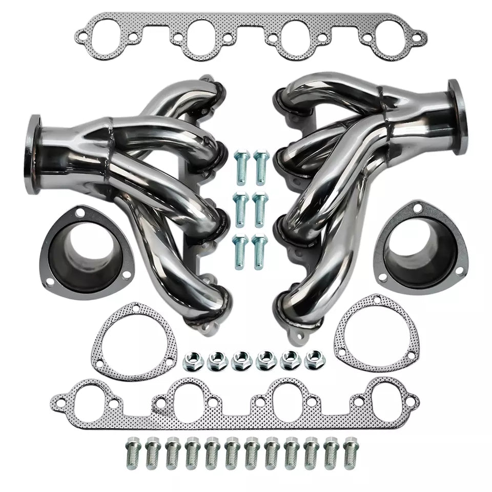 Shorty Exhaust Header Manifold For Ford Big Block 429 460 7.0L 7.5L，1969-1976 ，Country ，Custom ，Elite，Falcon ，Fairlane ，Galaxie ，Torino ，LTD ，Mustang ，Thunderbird